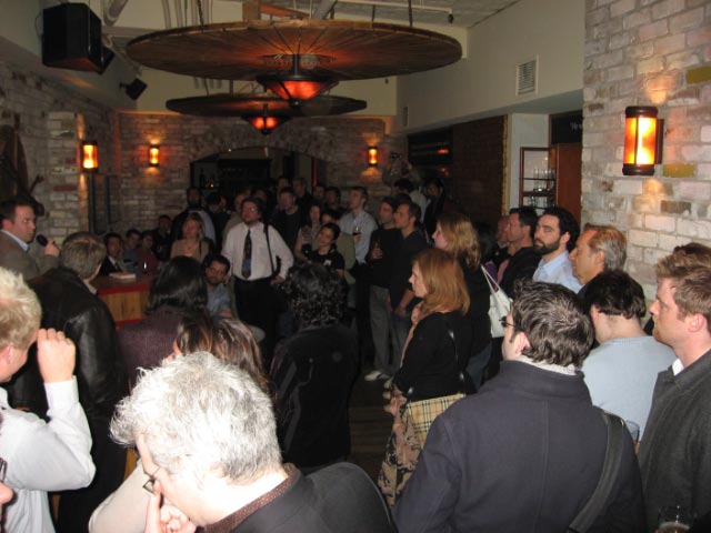 A packed room - Anthony on the left A packed room - Anthony on the left